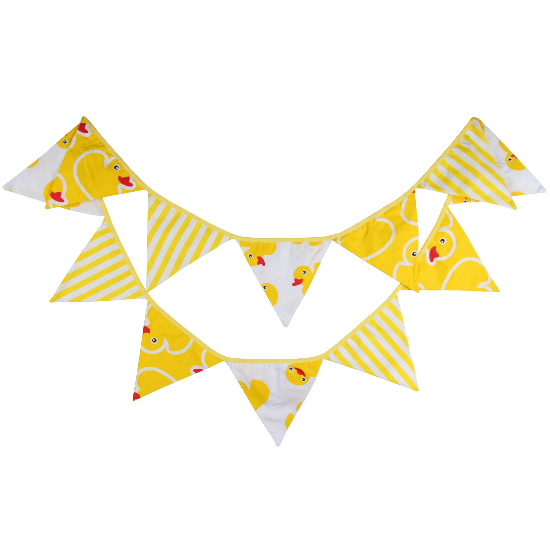 Children's Yellow Duck Birthday Cotton  Flag Party Camping Decorations Nursery Home Decorations Duckling Banner