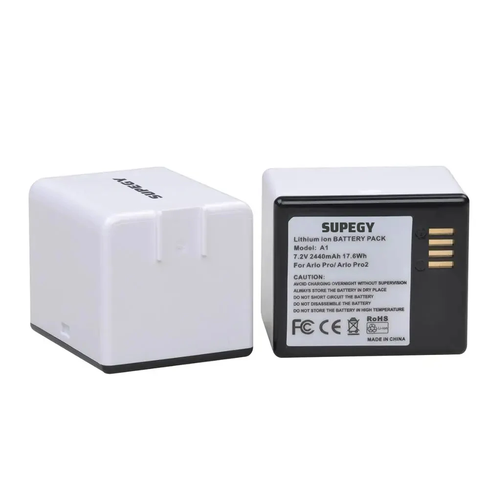 2440mAh Battery + Dual USB Charger for Arlo Pro, Arlo Pro 2 VMA4400