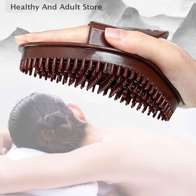 1/2Pcs Silicone Body Massager Brush Anti Cellulite Slimming Relaxing Scrub Massager Gua Sha Back Spa Massage Scraping Body