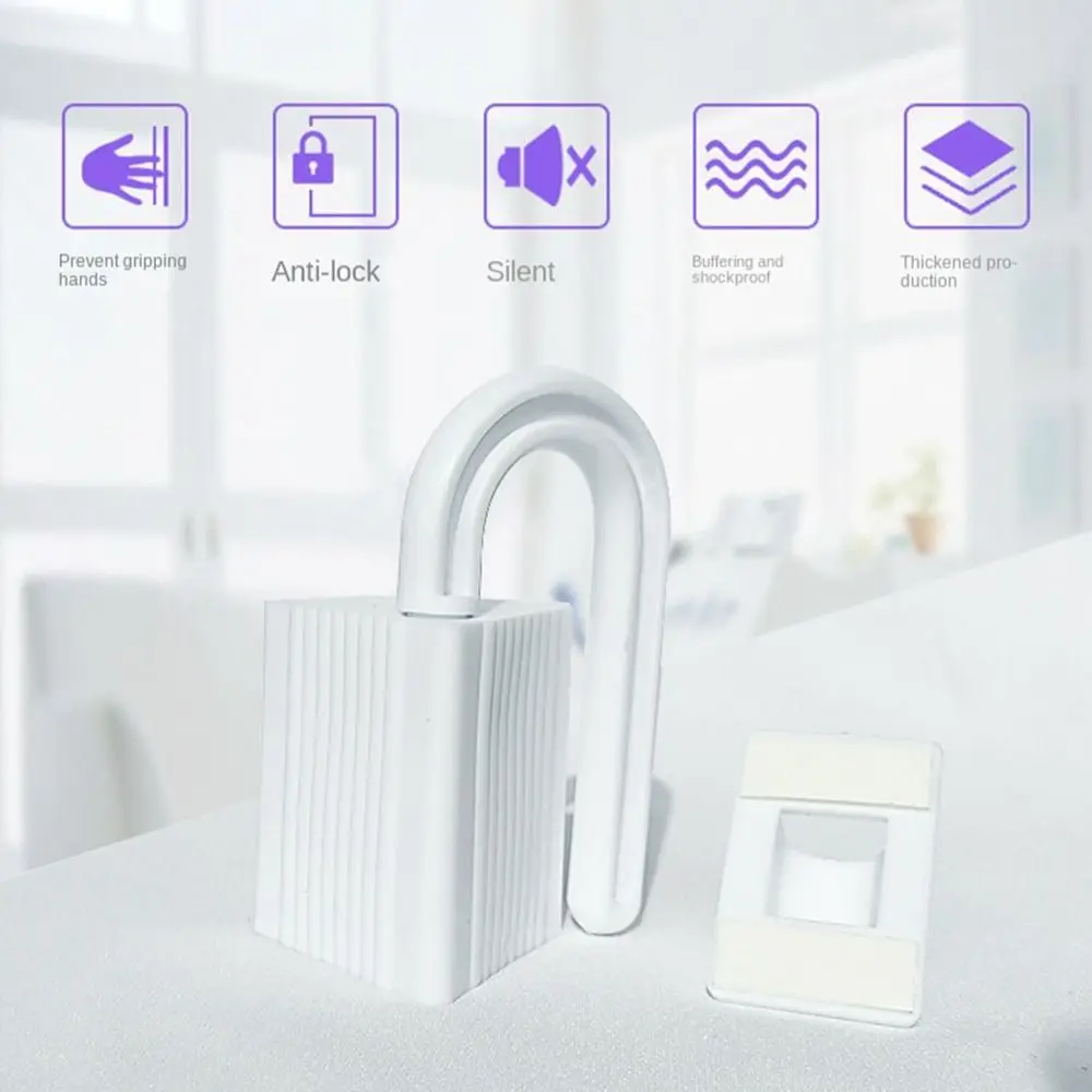 

Новый дверной стопор из полипропилена, защита от защемления рук, защита детей, прочный, простой в установке, безопасный замок для двери