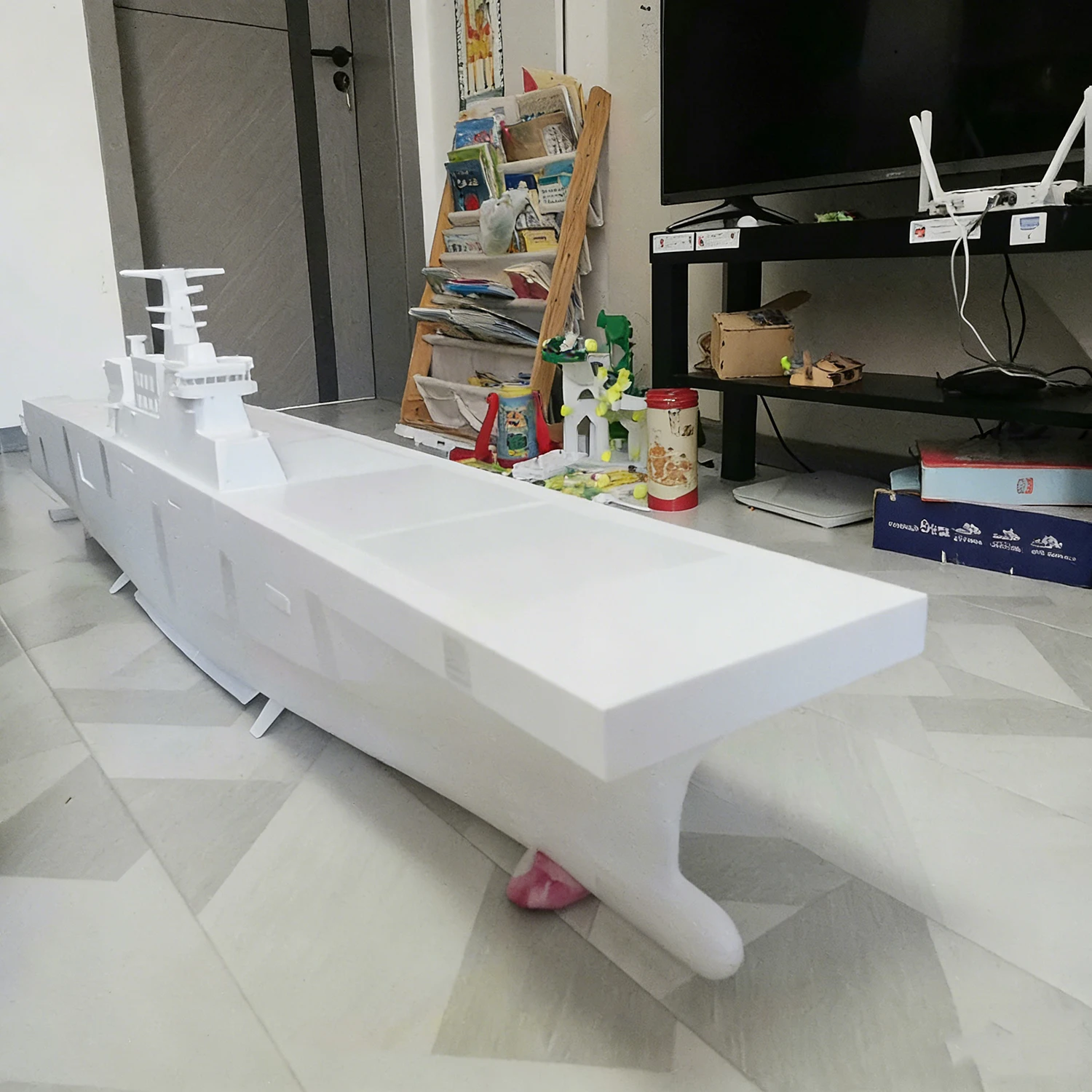 1/150 RC Ships 167cm Type 075 Amphibious Assault Ship Remote Control Boat 3D Printed RC Schiffe Model Kit Ship Toy Warship Model