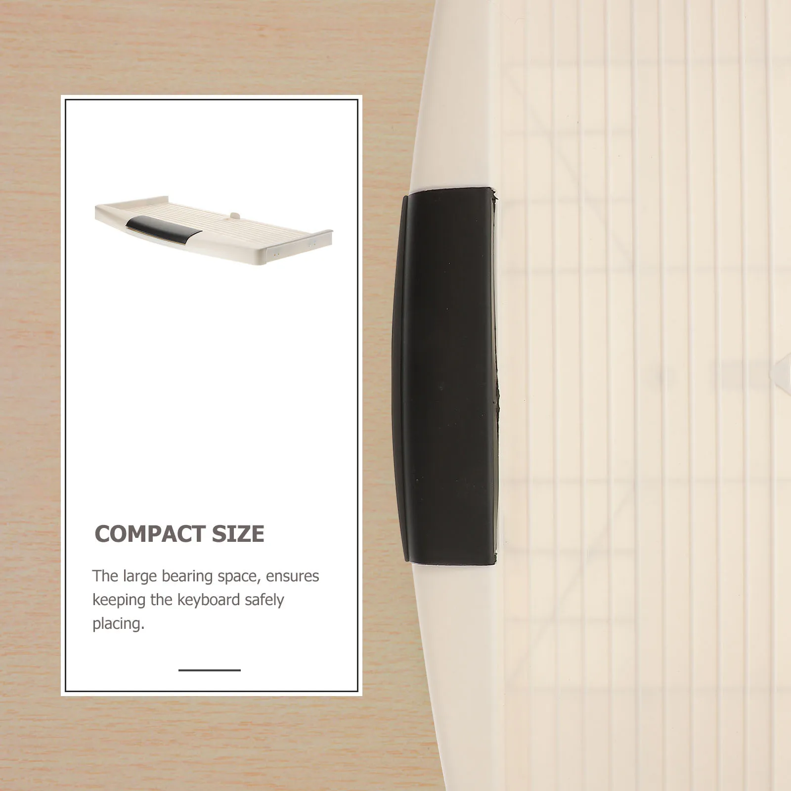 

1Pcs Keyboard Tray Large Slide-Out Beige Thick Material Office Keyboard Stand Mouse Platform Desk Accessories