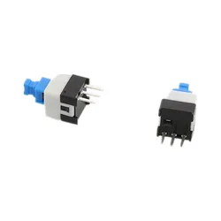 10pcs Free shopping 7*7mm 3Pin Push Tactile Power Micro Switch Self lock On/Off button Latching switch Wholesale