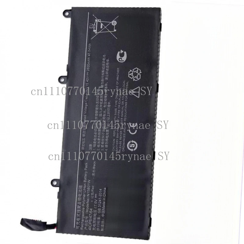 

Аккумулятор для ноутбука N15B01W для Xiaomi Ruby 15,6 дюймов TM1703 TM1802 Ti, 15,4 В, 40,04 Вт·ч, с бесплатными инструментами