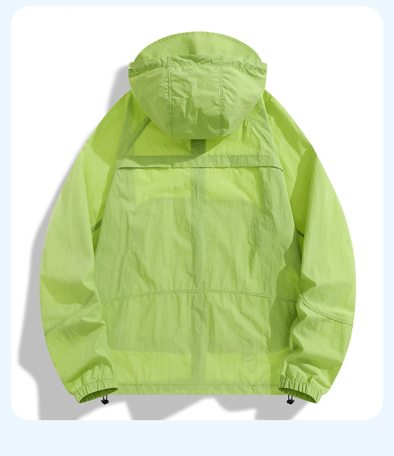 UPF100+ Sonnenschutzkleidung Nylon Schnelltrocknende Dünne Eisseide Hautjacke für Männer und Frauen Outdoor Anti-UV Sonnenschutz Kapuzenjacken – Detail 12