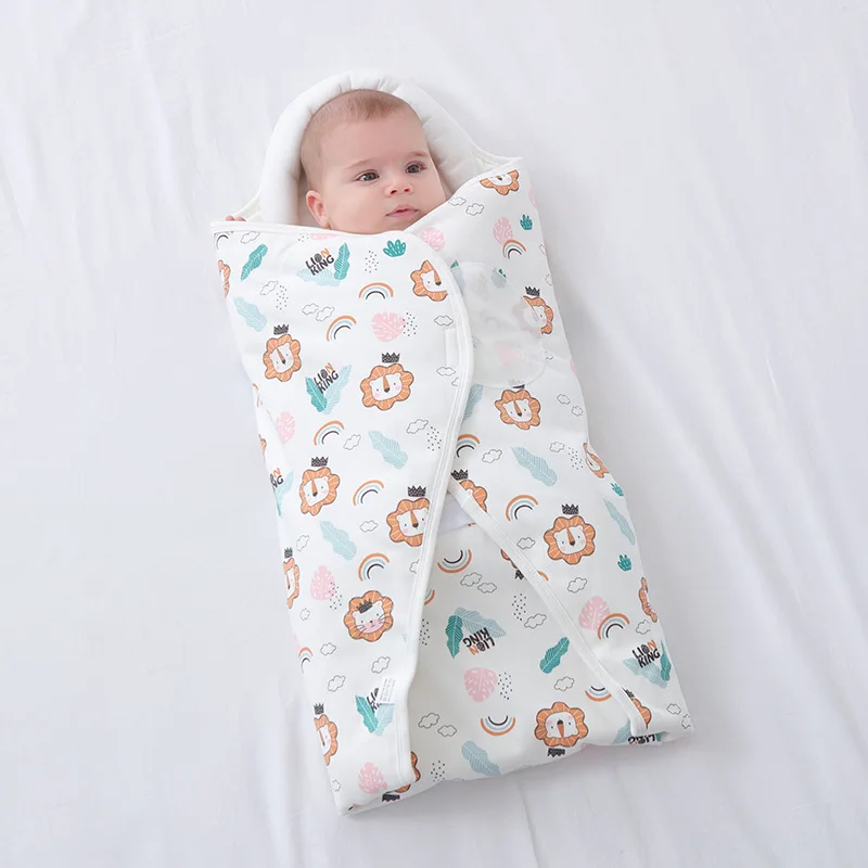 Newborn Baby Sleeping Bag Plus Ultra-Soft Thicken Warm Blanket Pure Cotton Cocoon Infant Boys Girls Wrap Bebe Swaddle Free Size