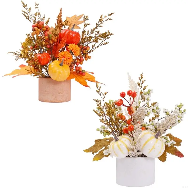 

Орнамент дисплея тыкв осени Х8ВБ с реалистическим стержнем риса и акцентом кленового листа