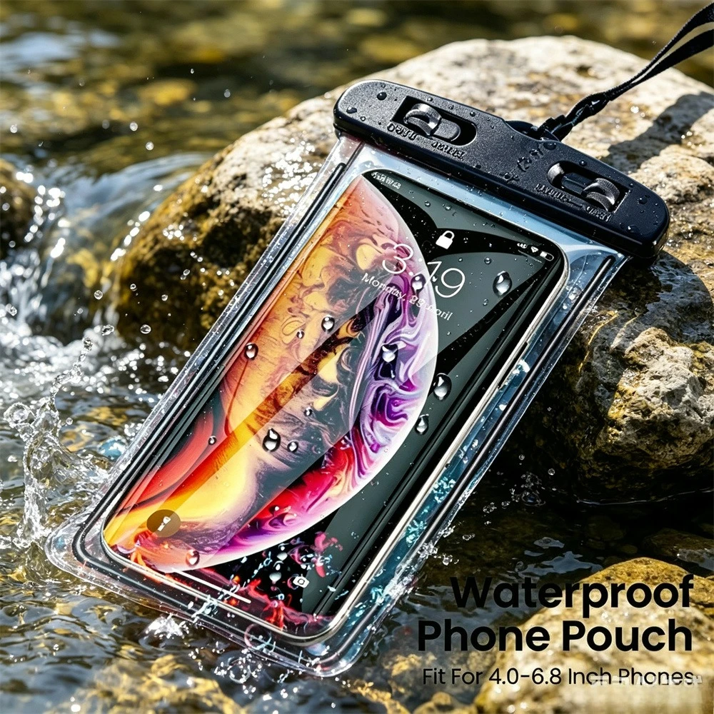 Waterproof Phone Pouch Underwater Dry Bag Swimming Diving Protective Cover Universal Phone Case for iPhone 16 Pro Samsung Xiaomi