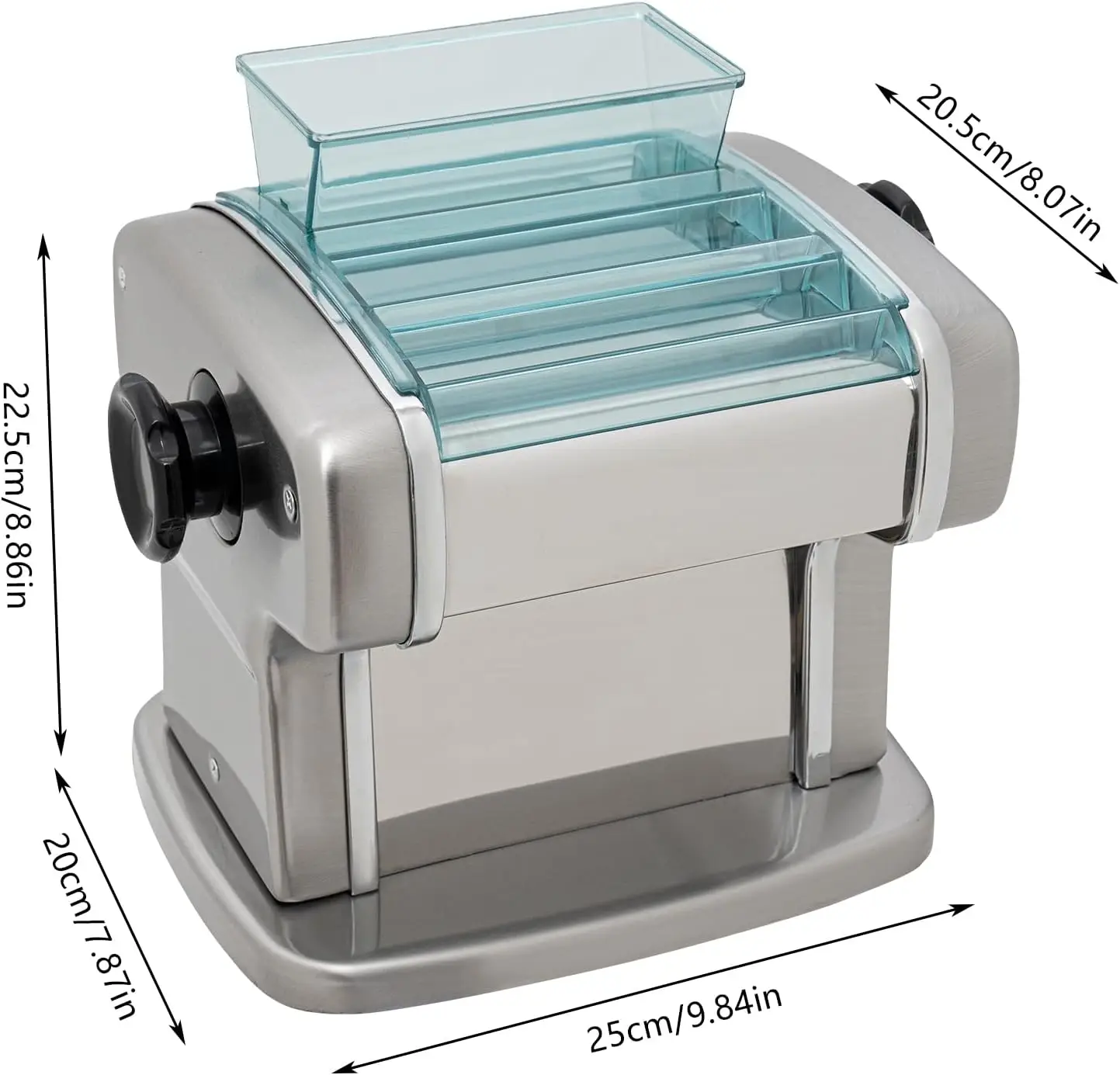 Macchina per pasta elettrica 135W Macchina automatica per noodle 110V Macchina per pasta elettrica da tavolo Rullo per pasta fresca in acciaio inossidabile f