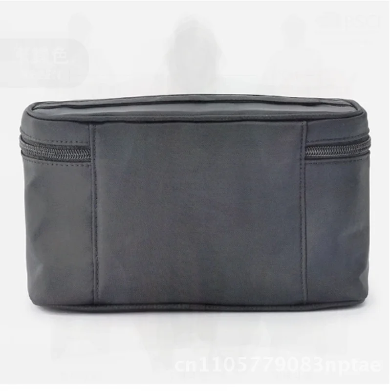 

Large Capacity Japanese Style Non-Printed 3D Cosmetic Bag Solid Color Nylon Women's Travel Makeup Pouch with Sewing Thread