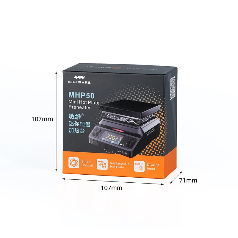 Мини-нагреватель MINIWARE MHP50, печатная плата, пайка, распайка, нагревательная пластина, инструмент для ремонта светодиодной ленты