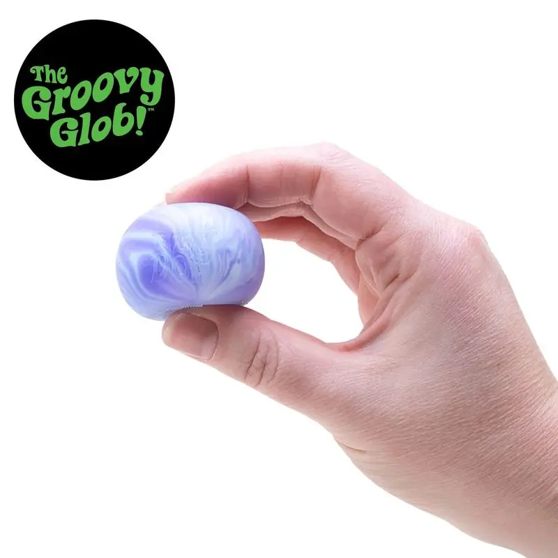 The Groovy Glob Slow Rebound Stress Relief Ball NeeDoh Teenie Swirl Squeeze Fidget Sensory Toy For Adults Office Anxiety