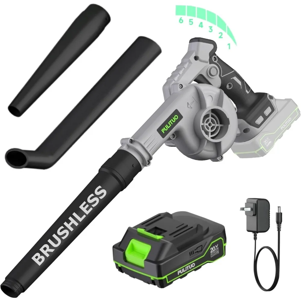 

Cordless Blade Blower with Battery and Charger, 6-speed Variable Speed Lightweight Battery Blade Blower