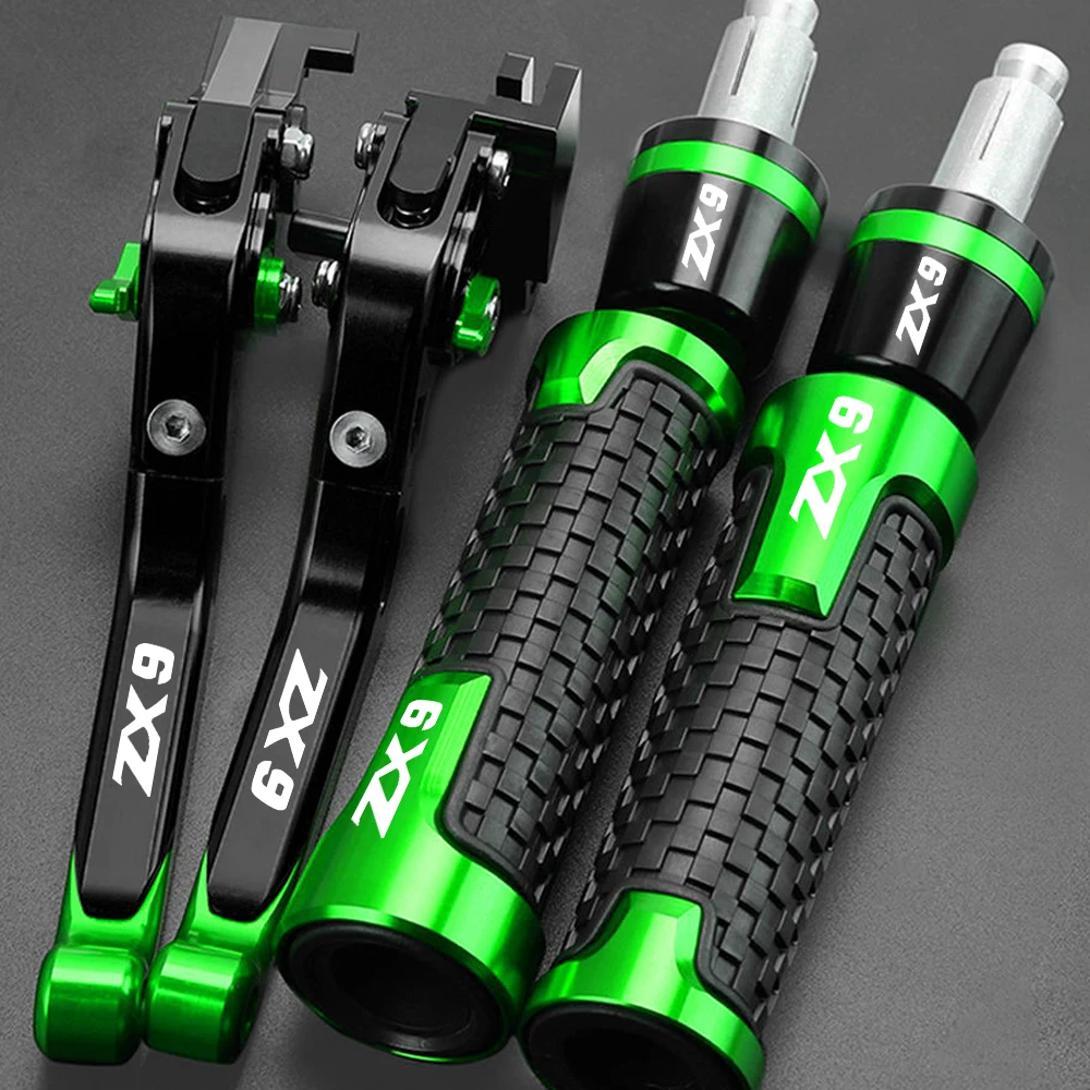 

Motorcycle For kawasaki ZX9 ZX 9 1994 1995 1996 1997 Aluminum Extendable Folding Adjustable Brake Clutch Levers Handlebar grips
