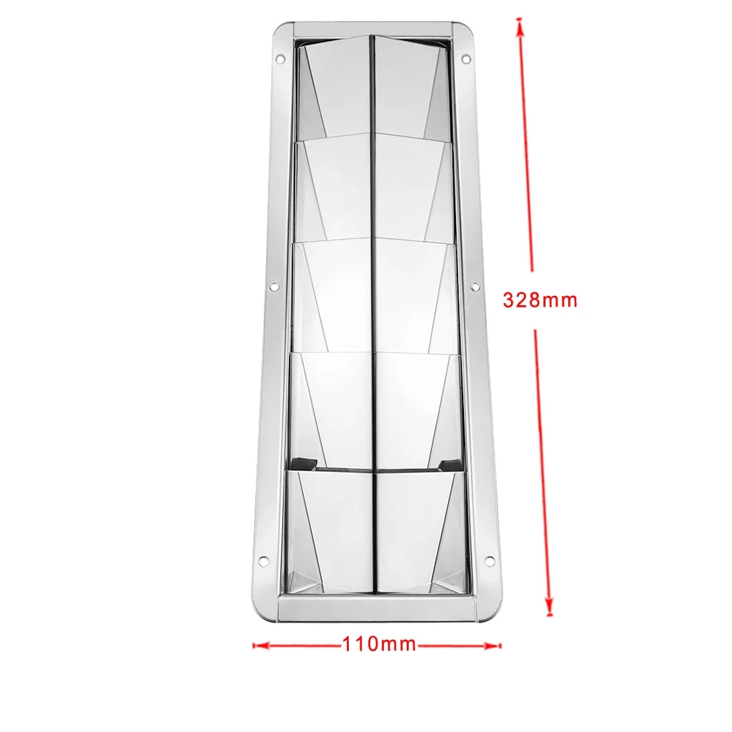 Marinha Praça Air Louver Vent, aço inoxidável 304 Grille, Louvered tampa do ventilador, acessórios do barco, 5 Slots