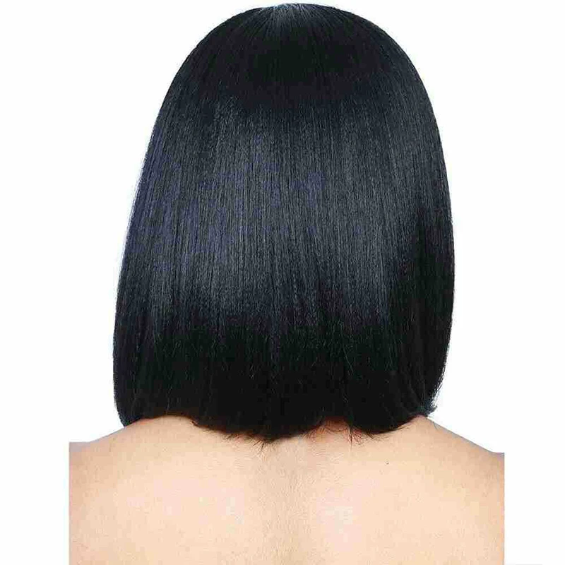 Wig for European and American women, -, middle-, short straight , medium-long hair, side-parted bobo style