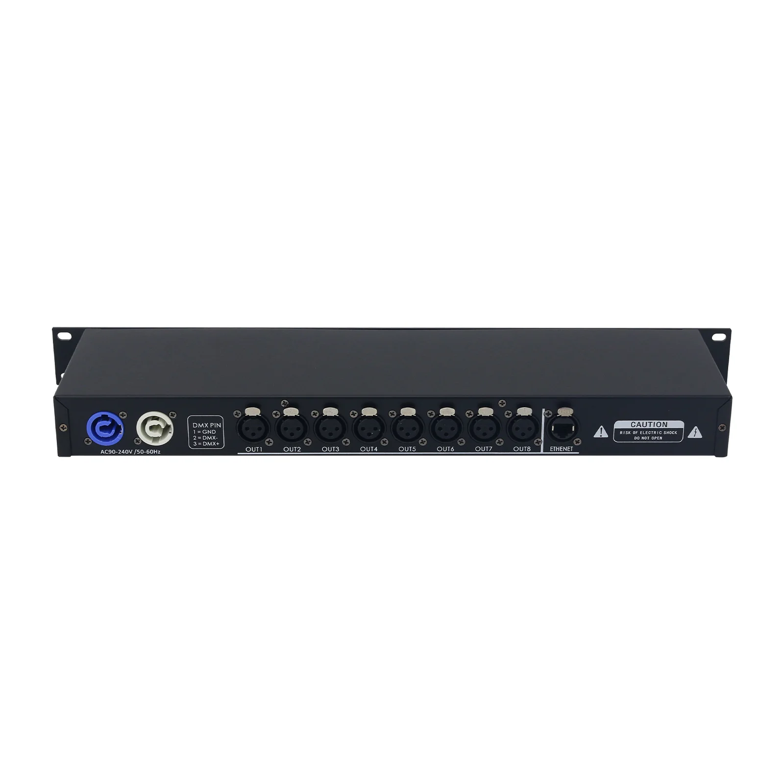 CR061S 8-Channel ArtNet DMX Interface ArtNet To DMX512 Converter With 19-inch 1U Rack For Stage Lighting Control