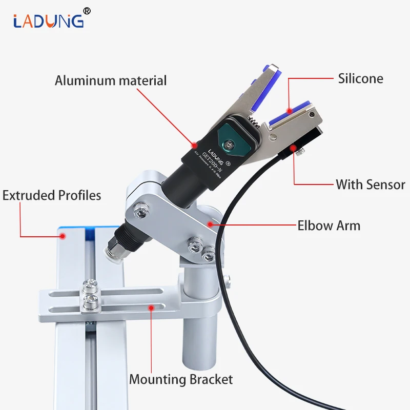 Manufacturer sprue gripper For EOAT Pneumatic Air Gripper Pneumatic Clamp Cylinder GET20A