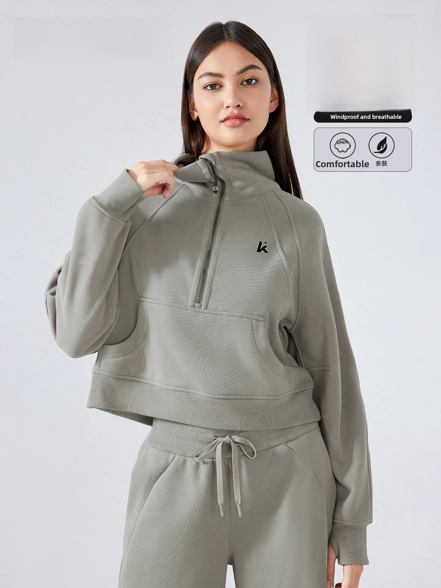 

Спортивная куртка для йоги, зимняя одежда для бега и фитнеса, женская верхняя одежда с длинной молнией, однотонная.