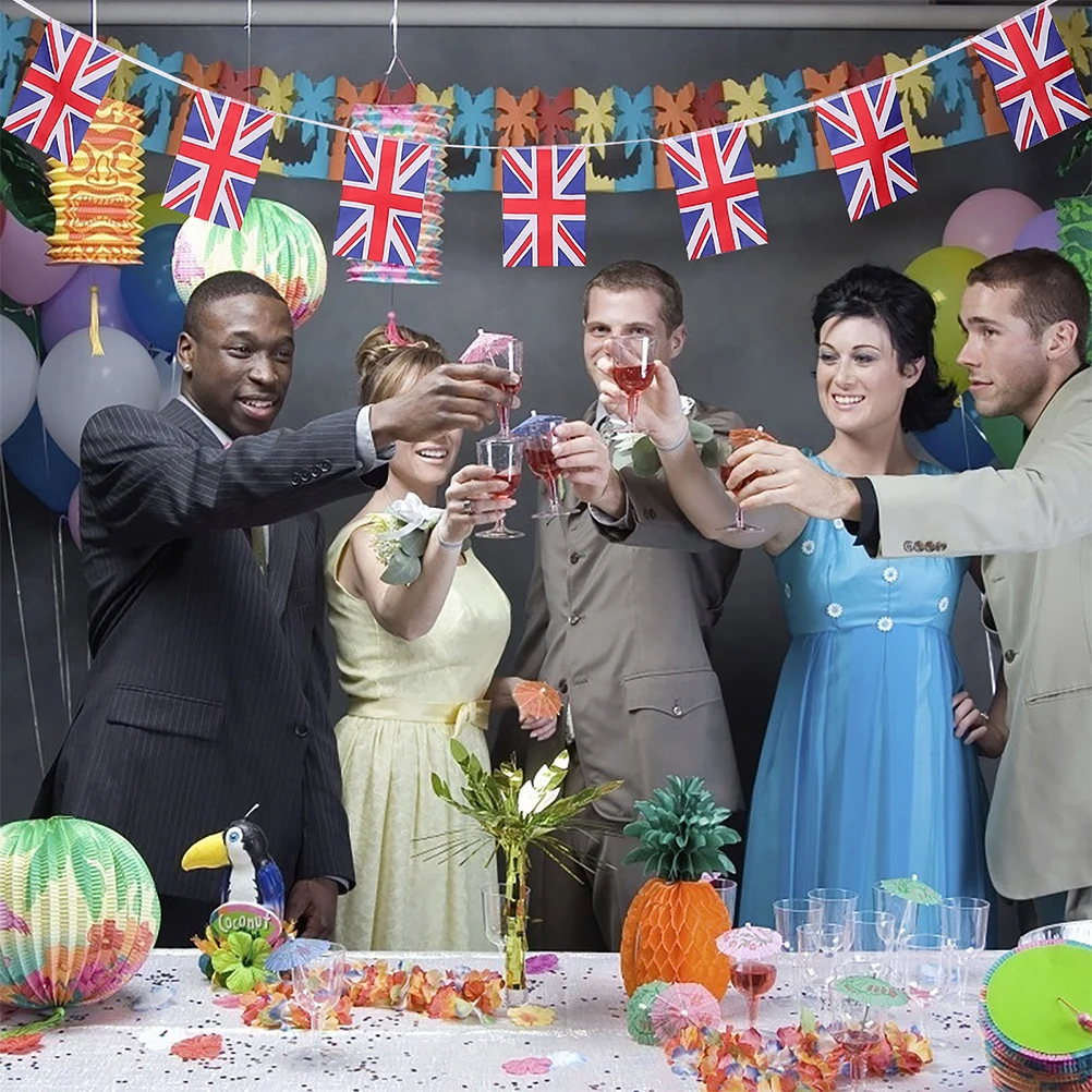 

3pcs British Flag String Banner England Bunting For Outdoor Indoor Decor Party Garden Patio Sports Bar Wall Hanging