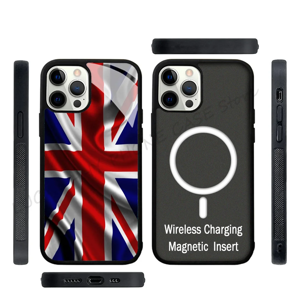 

England British Uk Union Jack Flag Phone Case Phone Case Strong Magnetic For IPhone 15 14 13 Pro Max 11 12 Mini For Magsafe