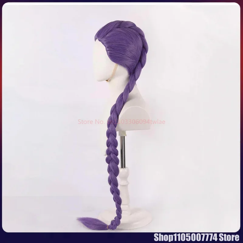 Donna Uomo Demon Hunters Parrucche Cosplay Anime Rumi Mira Zoey Parrucche per costumi Trecce viola Accessori per bambini Parrucca Rumi Prop