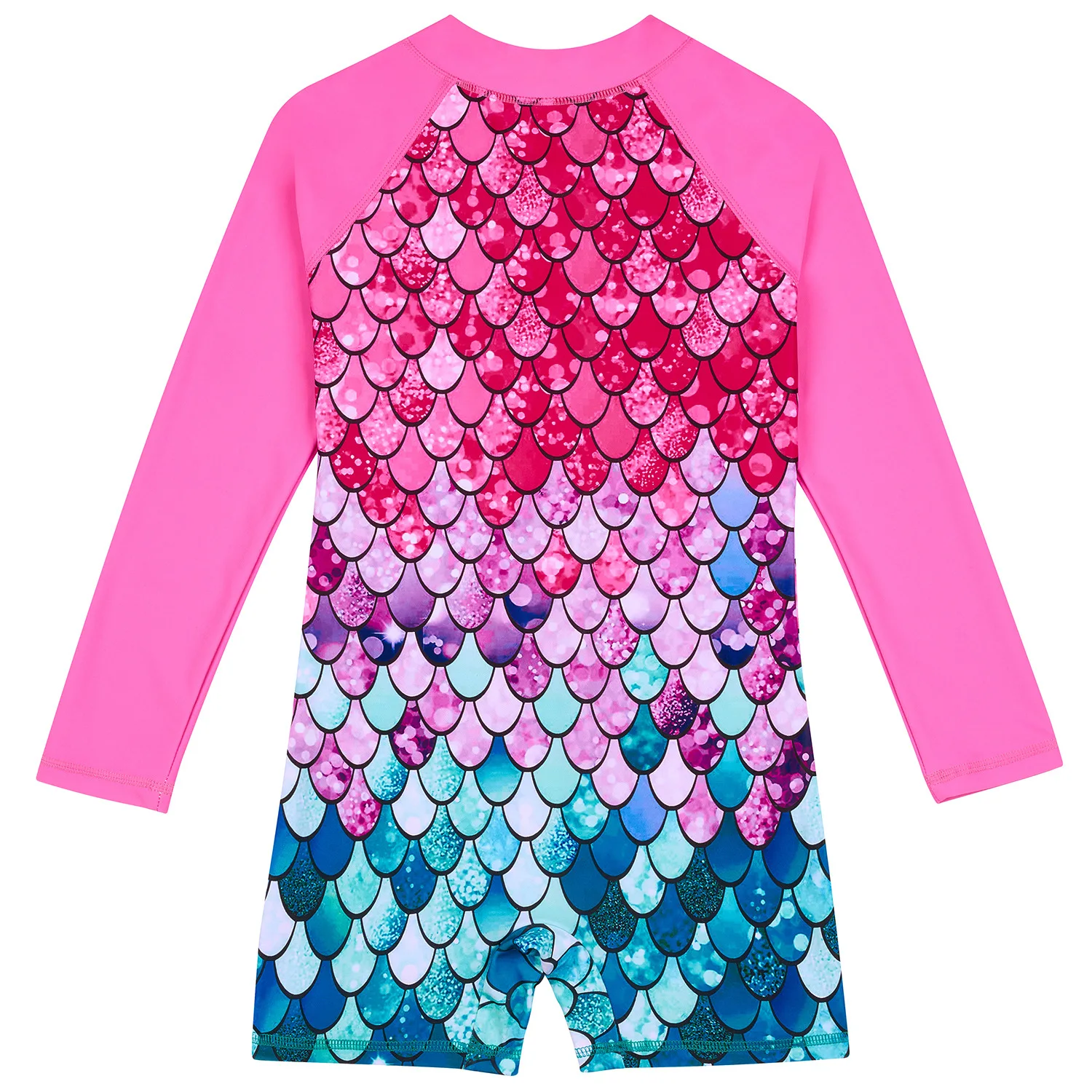 Badeanzug Kinder Sommer Meerjungfrau Mädchen einteilig Langarm Schwimmen Strand tragen Kinder Kinder Sport schnell trocknend Badeanzug – Detail 12