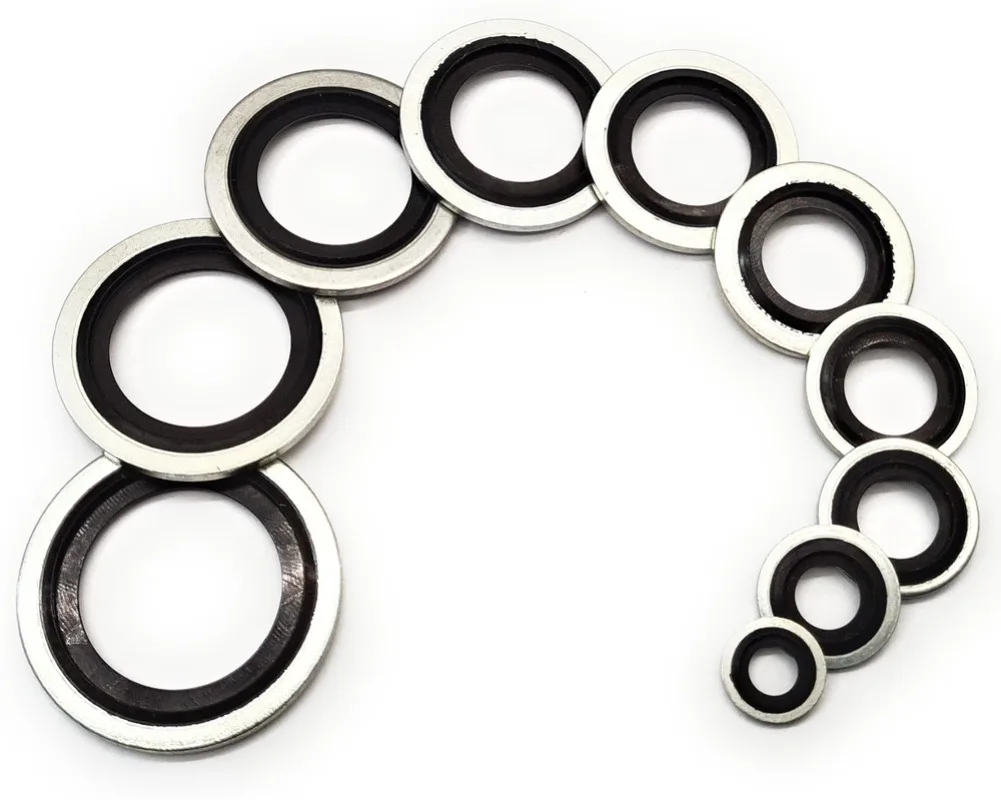 

20pcs Bonded Seal Washers Hydraulic Oil Petrol Sealing Washers Zinc Plating Ring Gasket M6 M8 M10 M12 M14 M16 M18 M20 M22 M30