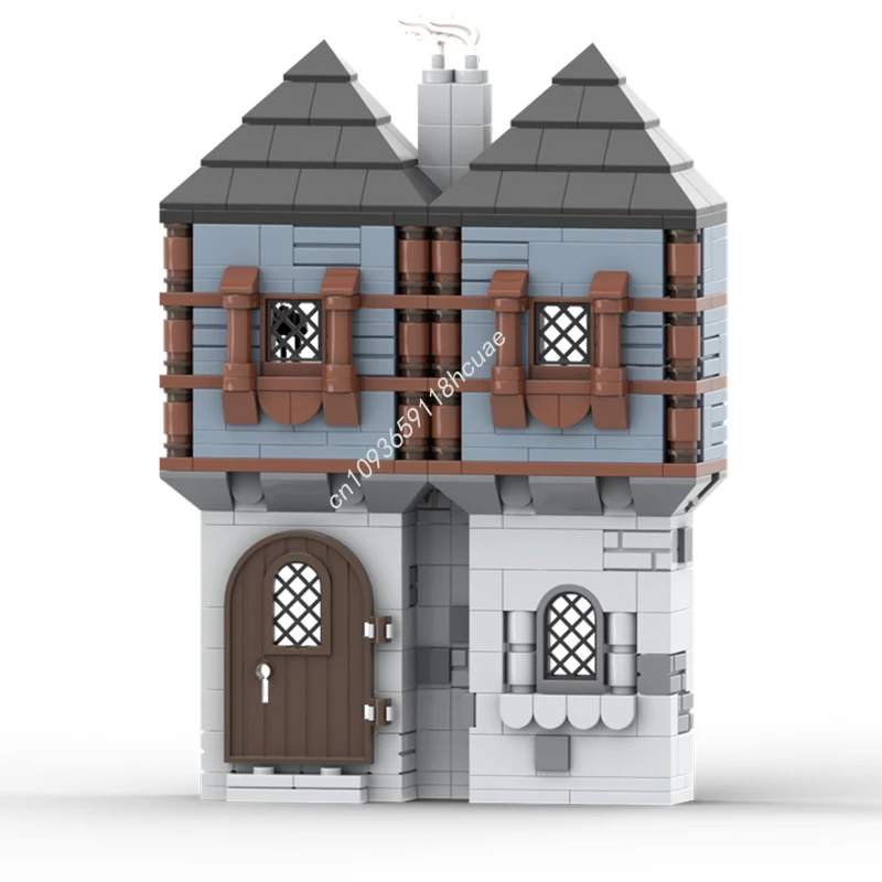 

409 шт. MOC мини синий средневековый дом замок строительные блоки образовательный кирпич детская игрушка на день рождения на Рождество игрушка в подарок