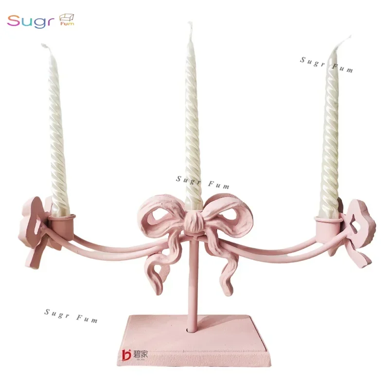 

Французский ретро трехугольный бант, настольный подсвечник, украшение для ресторана, ремесла, свадебная фотография, реквизит для свечей