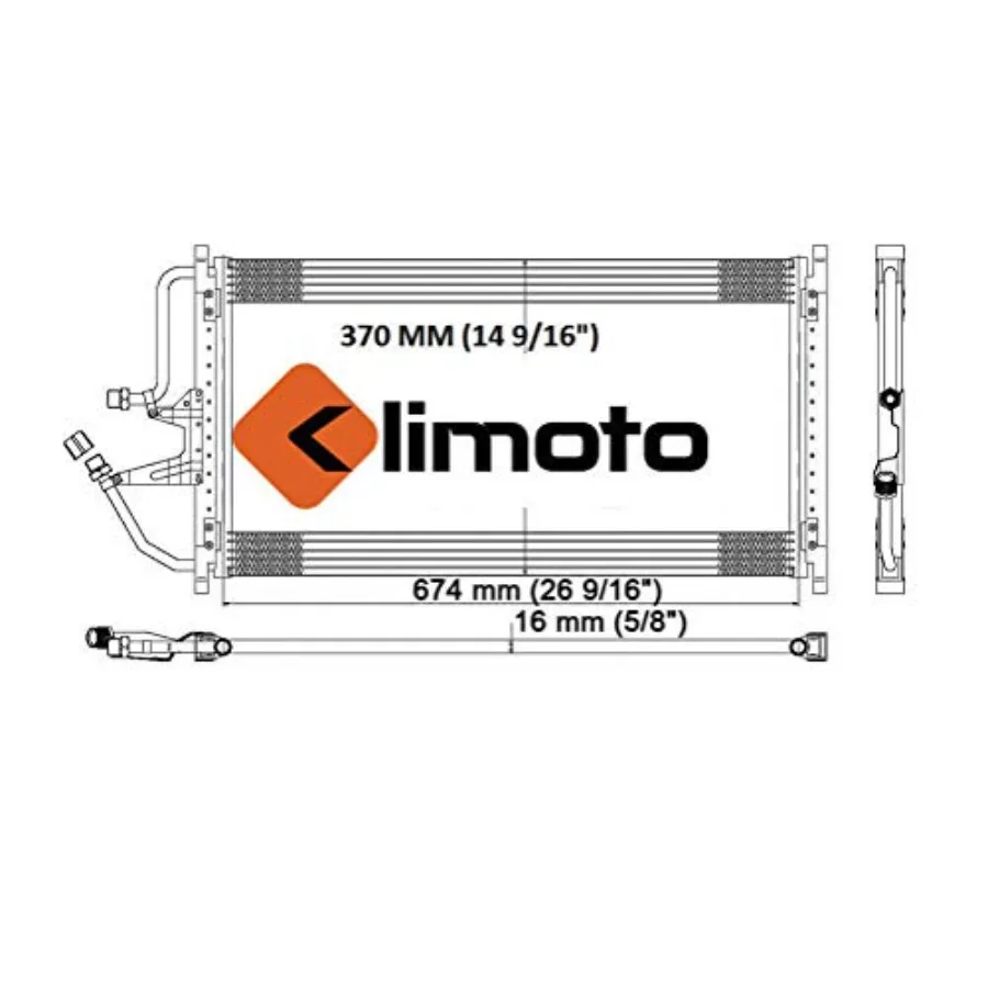 مكثف عالي الكفاءة لشاحنات شيفروليه وجي إم سي سي ك كيه سييرا سيلفرادو 1500 2500 HD 3500 مع 5.0L 5.7L 6.0L 6.5L 4.