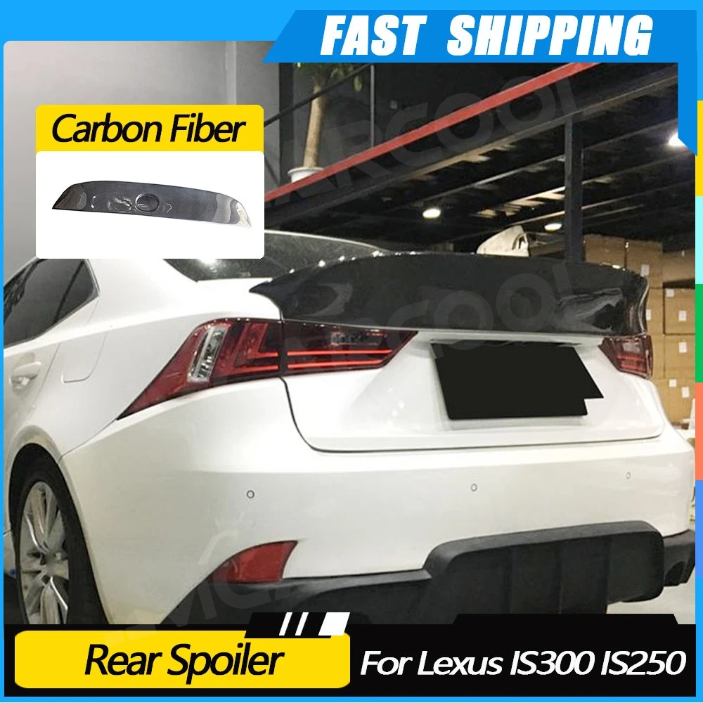 

JMCARCOOL Carbon Fiber Car Rear Bumper Trunk Boot Spoiler Lip Wings Accessorise For Lexus IS300 IS250 2013-2015