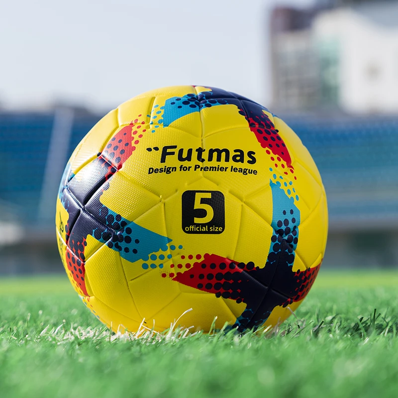 2025년 고품질 5호 사이즈 축구공, 무봉제 PU 내마모성 야외 리그 스포츠 축구 경기 훈련용 풋볼/축구공