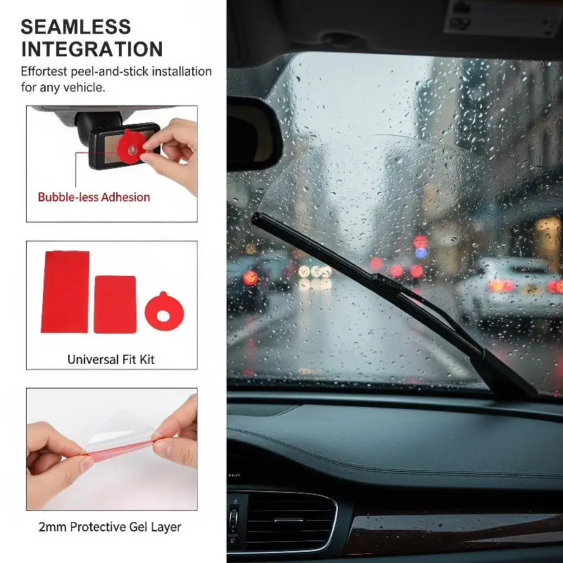 1PCS Automotive Windshield Rain Sensor Film Pad Self Adhesive Non Toxic Gel Easy Remove for Car Rain Detector Repair Use