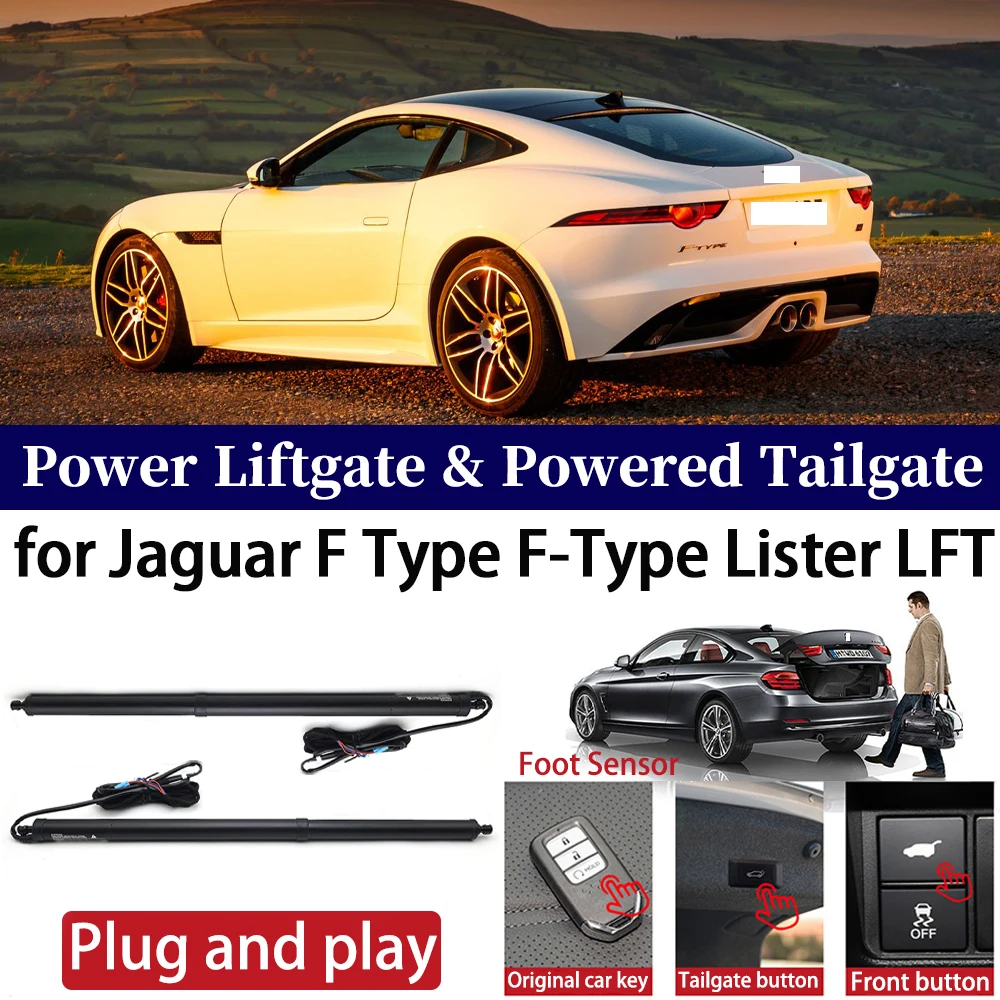 

ZhuCamX for Jaguar F Type F-Type Lister LFT Car OEM Power Liftgate Automatic One-Click Powered Tailgate Strut Plug and paly
