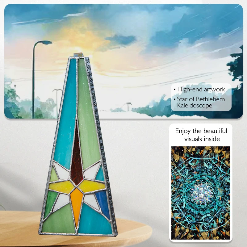 Star of Bethlehem Novascopes Kaleidoscope Handmade Art Gift Box Desktop Wine Cabinet Home Decoration Birthday Gift High-end Gift