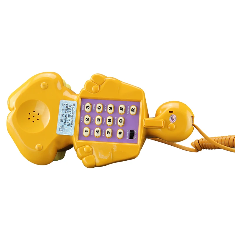 Cute Tiger Mouth Corded Phone Telephone with LED Indicator, Desktop phone Audio / Redial, Mini Landline Telephone,Christmas Gift