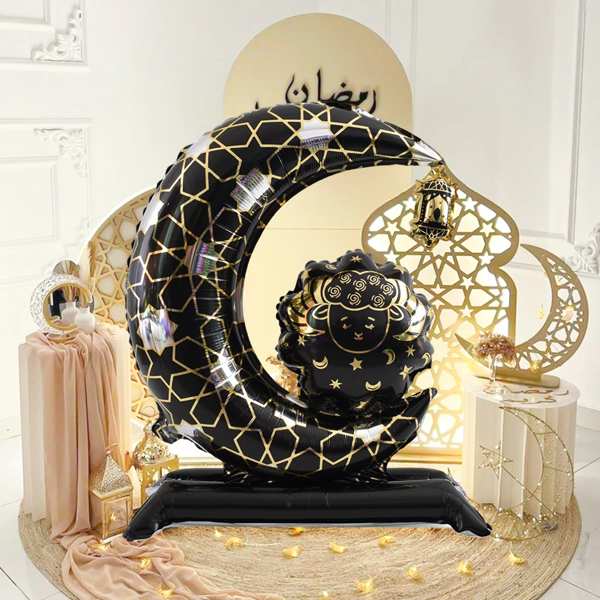 1 standing moon balloon, Ramadan party supplies, Ramadan Kareem, Ramadan Mubarak, Eid Mubarak