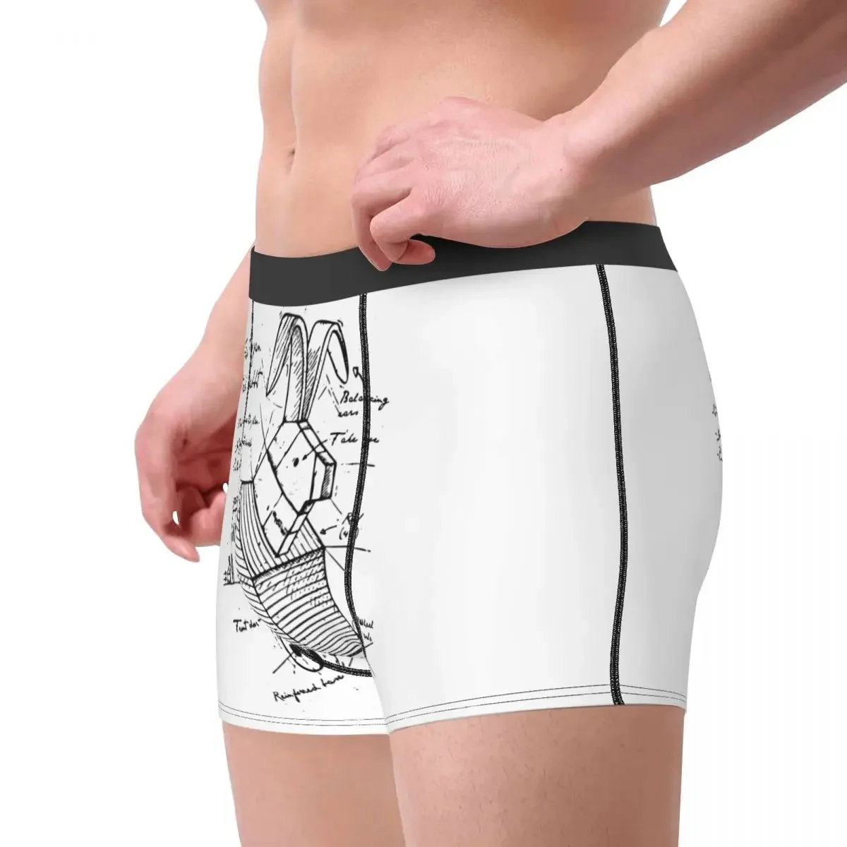 Funny Boxer Shorts Panties Men Trojan Rabbit Killer  Underwear Monty Python and the Holy Grail Black Knight Underpants