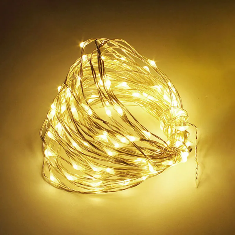 Battery Operated Party Fairy Wire Lights LED Christmas String Lights Holiday Garland Wedding Xmas Tree Home New Year Decoration