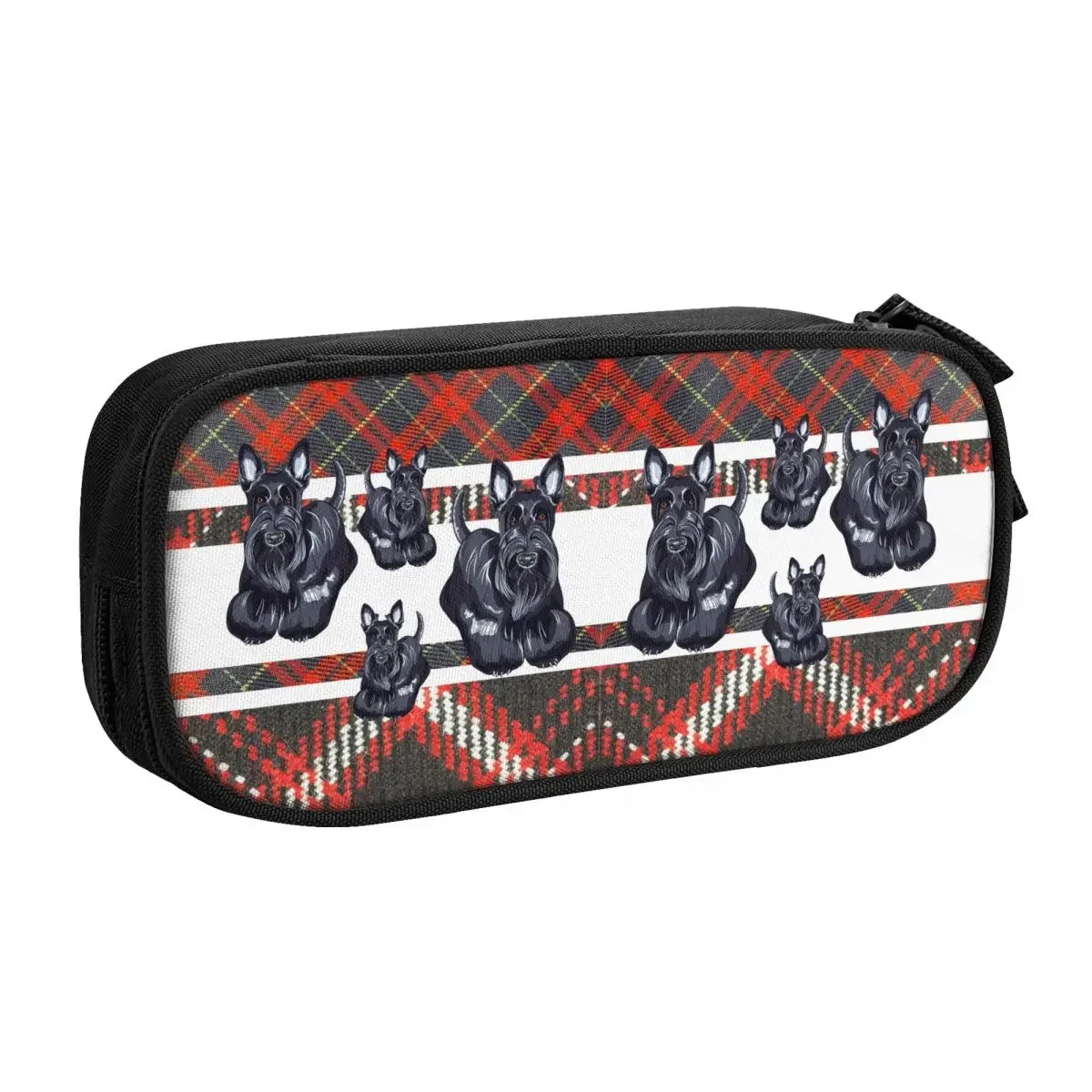 Scotty's Have Tartan Taste Cute Pencil Cases Boys Gilrs Large Capacity Dog Scottie Pencil Pouch Students Stationery