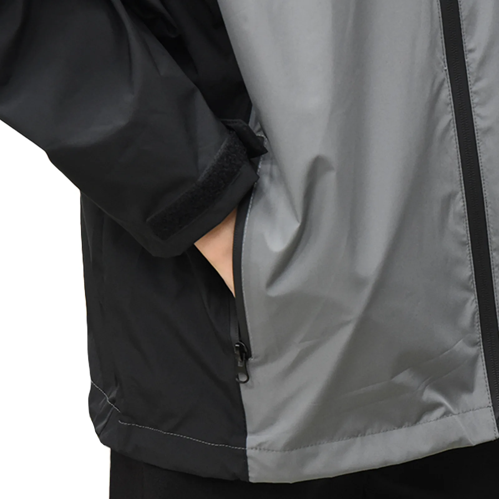 Chaqueta cortaviento outdoor con capucha y cremallera manga larga - imagen 4