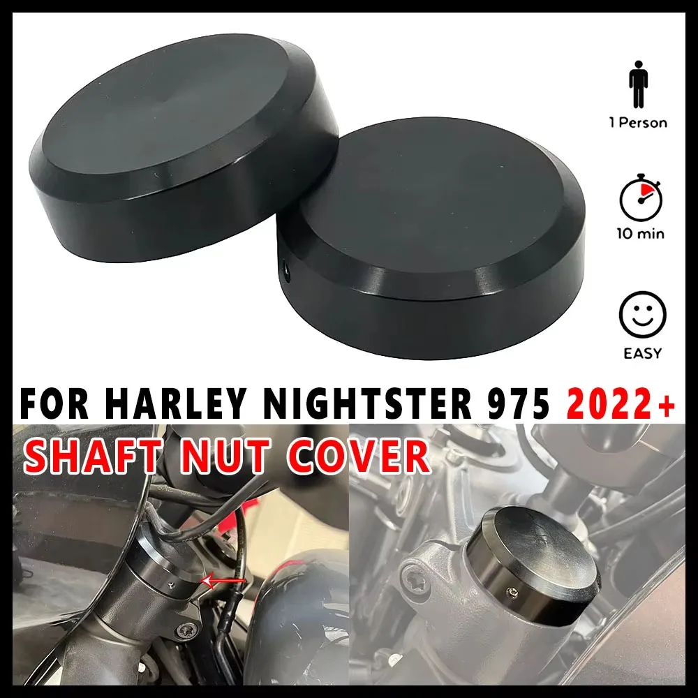

Nightster 975 RH 975 Motorcycle Accessorie Upper Fork Stem Covers New For Nightster975 RH975 Upper Fork Axle Nut Cover 2022 2023
