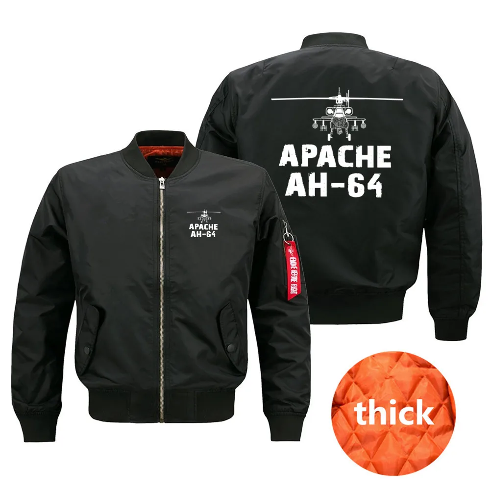 Jaquetas Bomber Apache Ah-64 masculinas, casacos Ma1 para pilotos aviadores, primavera, outono, inverno
