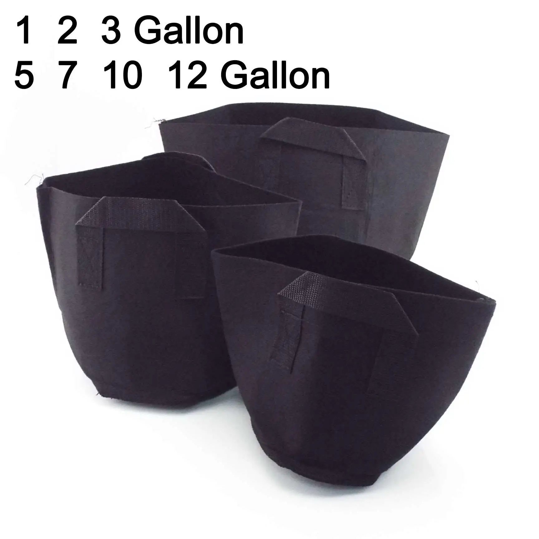 

1-12 Gallon Plant Grow Bags Garden Tools Fabric Pot Jardim Home Gardening Flowers Plant Growing Grow U26