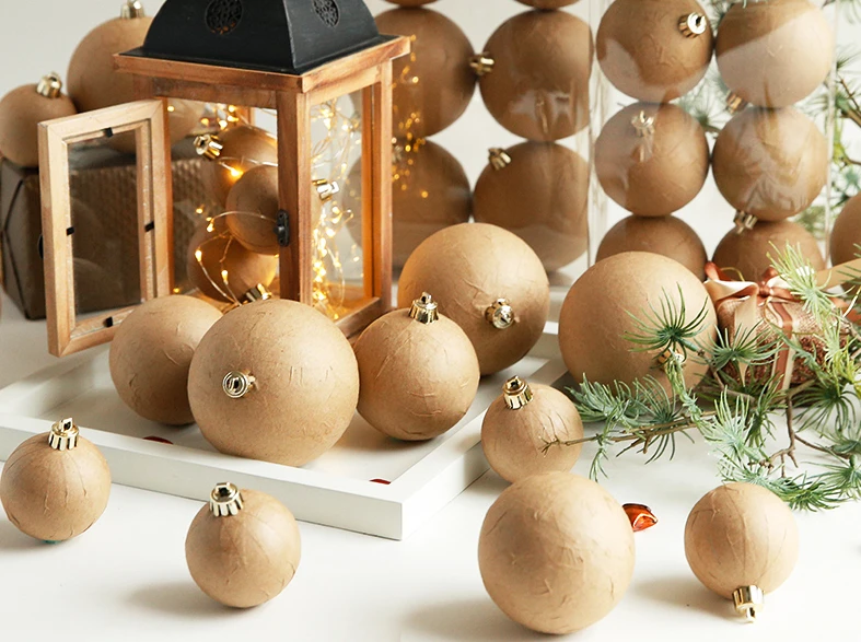 Personalized, environmentally friendly, creative Christmas kraft paper ball