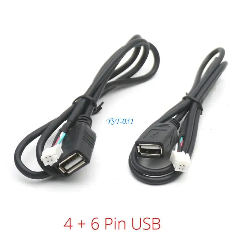 E15A USB Extension Cable Adapter Replacement 4 6Pin Connector for Vehicle Display