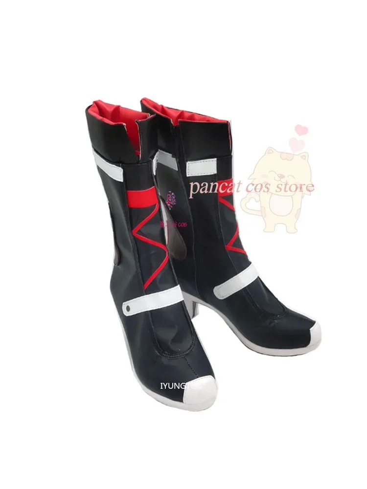 Honkai: 스타 레일 라이덴 메이 코스프레 신발, 만화 애니메이션 게임 코스, 롱 부츠, 코스프레 코스튬 소품 신발, 콘 할로윈 파티