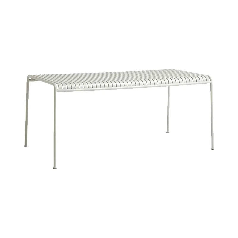 

White outdoor lounge table and chairs simple modern open-air outdoor combination