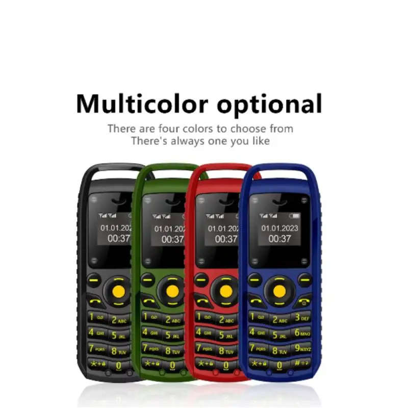 GAT BM25 Button Mini Mobile Phone 2 SIM Standby Bluetooth Dialing Surround Wear Blacklist Smallest Backup Cellphones for Sports